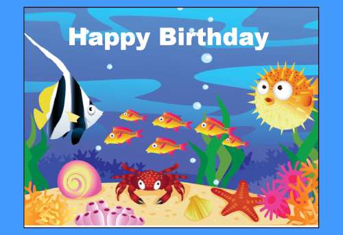 Under The Sea Edible Icing Image - A4 - Click Image to Close